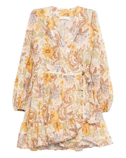 Zimmermann Natural Daylight Frill Mini Dress