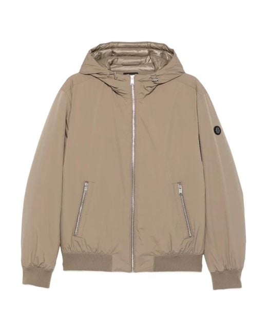 Chaqueta Con Cremallera Y Capucha Boss de hombre de color Natural