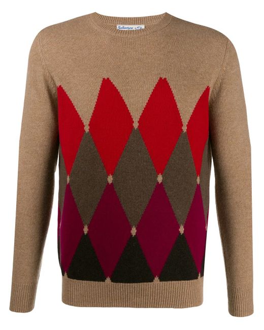 Ballantyne Red Patterned Sweater for men
