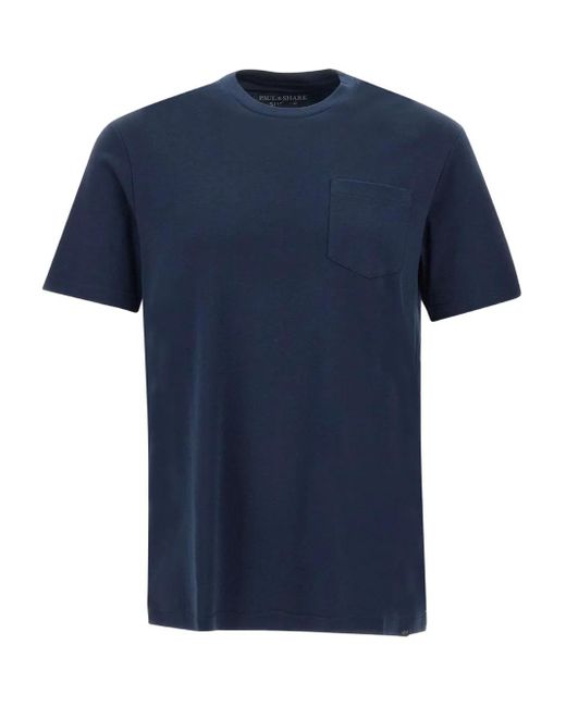 Paul & Shark Blue Jersey T-Shirt for men