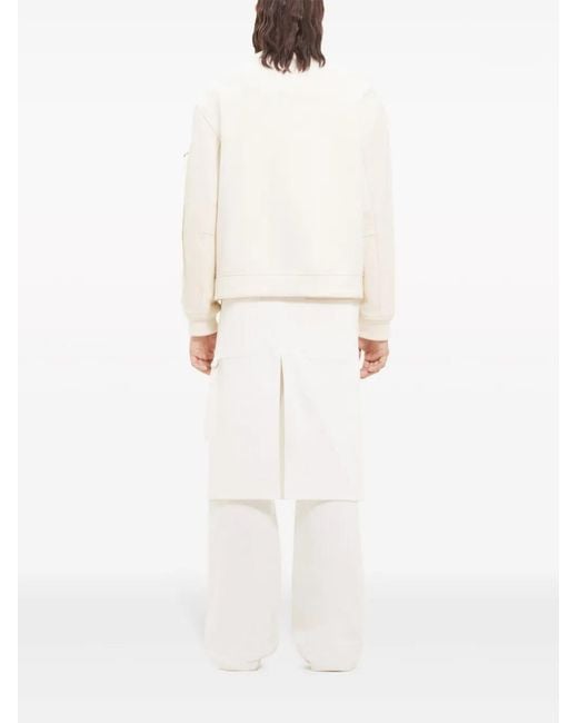 Courreges Natural Wool Bomber Jacket for men