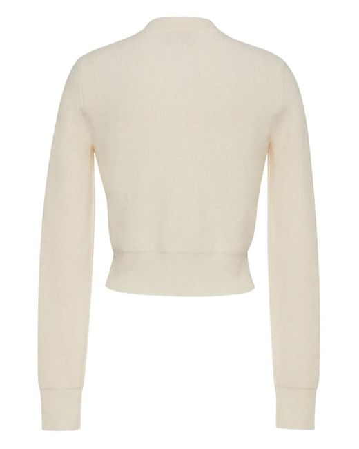 Cara Cara White Ellery Floral-Button Cardigan