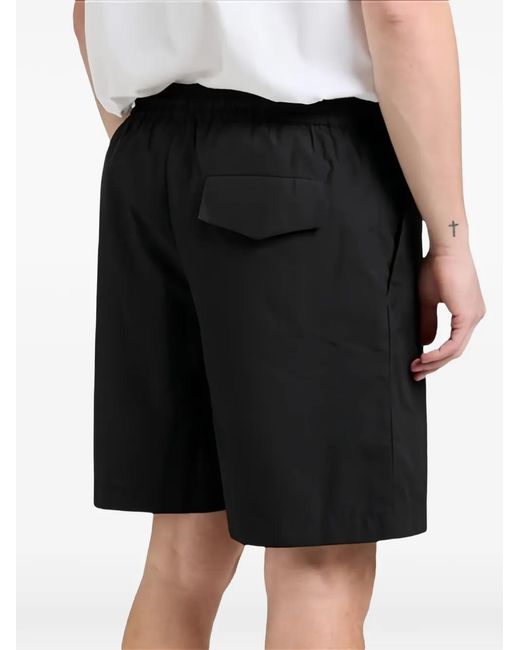 A.P.C. Black Elasticated-Waistband Shorts for men