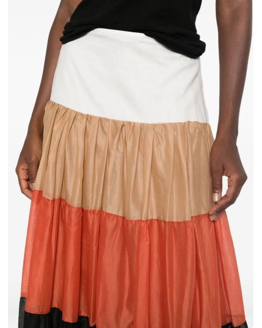 Kaos Colour-Block Tiered Maxi Skirt