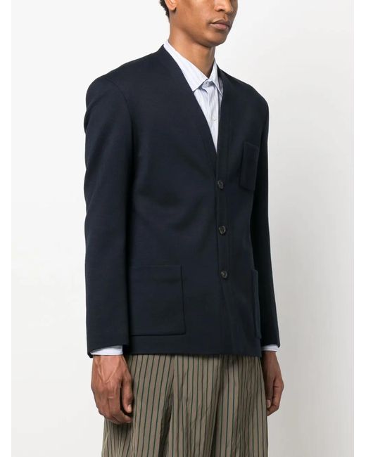 Maison Margiela Blue Milano-Stitch Single-Breasted Blazer for men