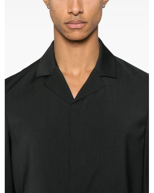 Barena Black Atila Tropical Shirt for men