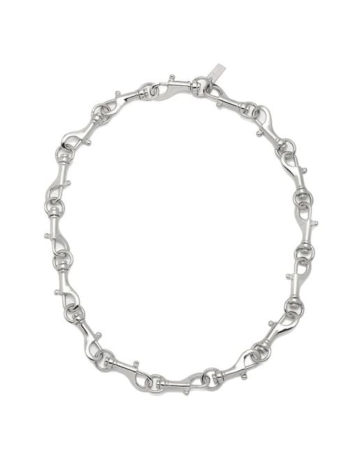 Yoj White Lobster-Clasp Necklace for men