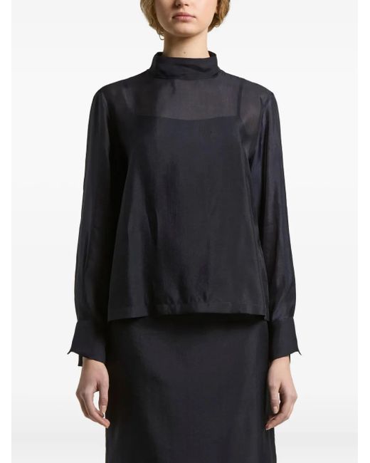 Peserico ハイネック ロングスリーブトップ Black