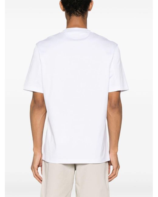 Brunello Cucinelli T-Shirt mit Logo-Stickerei in White für Herren