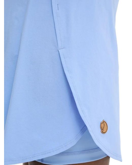 Fjallraven Blue Elastic-Waistband Pleated Skirt