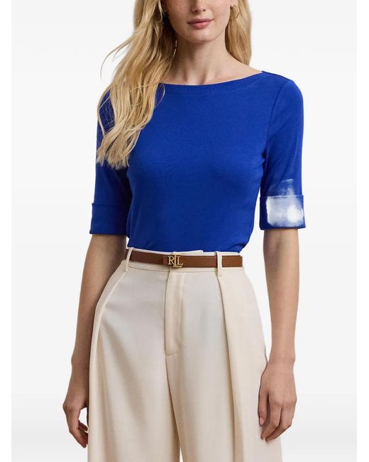 Ralph Lauren Blue Boat-Neck T-Shirt