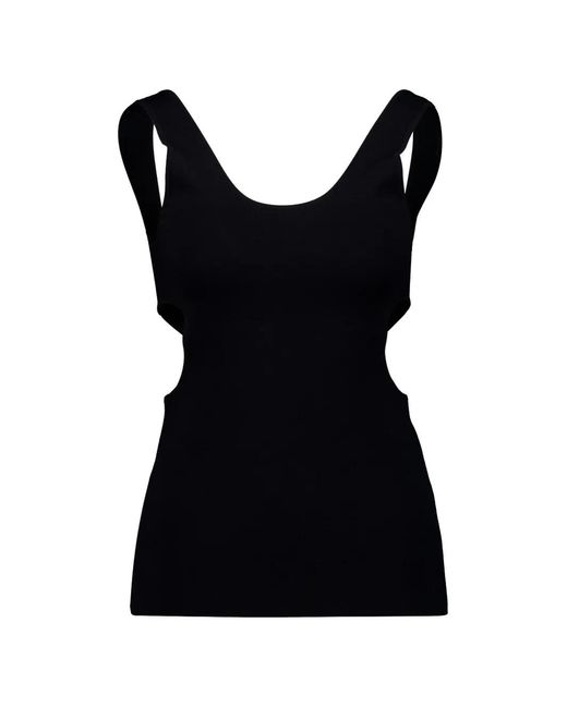 Auralee Black Cut-Out Tank Top