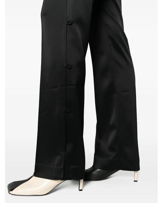Nanushka Black Felina Straight-Leg Trousers