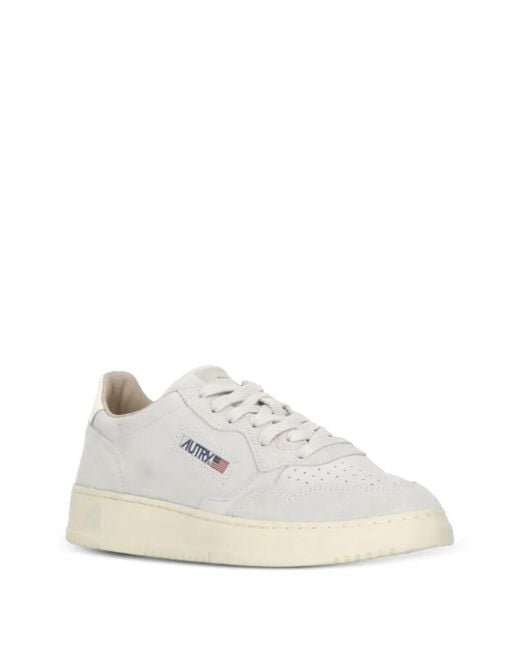 Autry White Light Sneakers With Tonal Stitching
