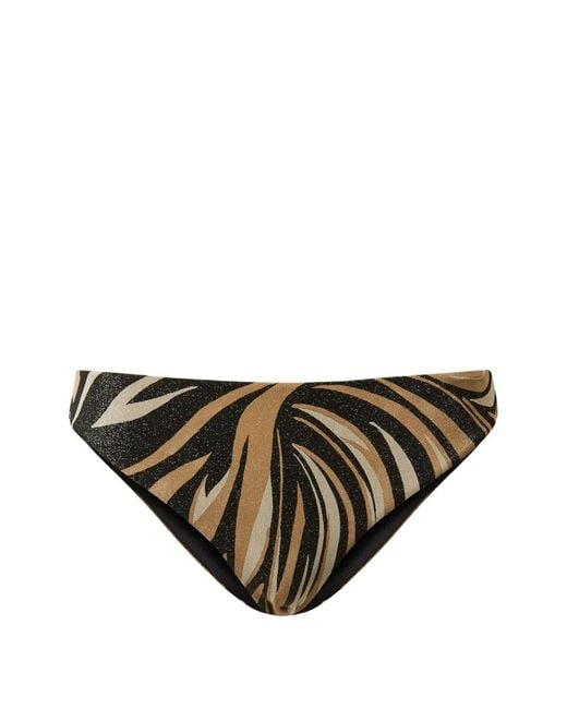 Twinset Natural Bas De Bikini À Imprimé Métallisé