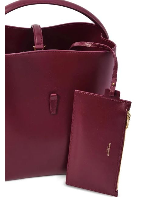 Bolso bombonera Le 37 con gancho Saint Laurent de color Purple