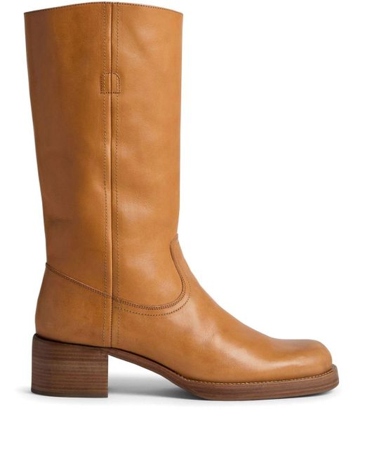 DSquared² Brown Knee-high Leather Boots for men