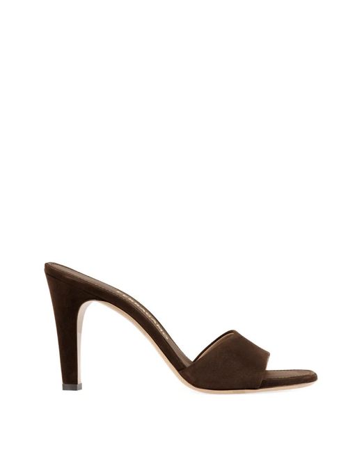 Ferragamo Brown High Heeled Mules