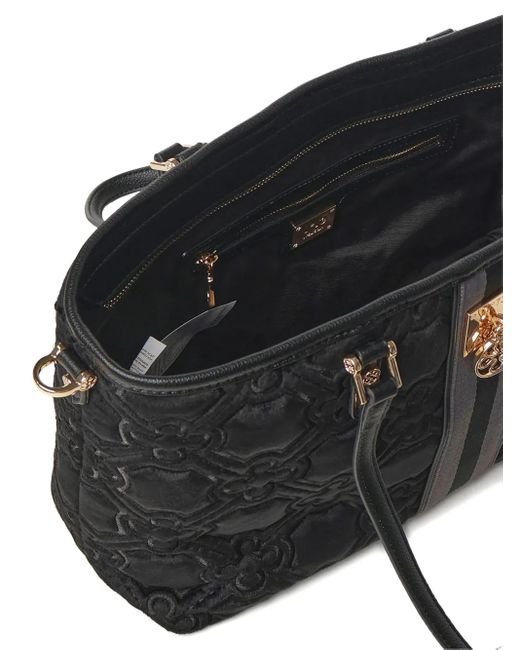 Borsa Tote Cate Trapuntata di V73 in Black