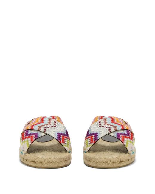 Missoni Brown Zigzag-Patterned Espadrilles
