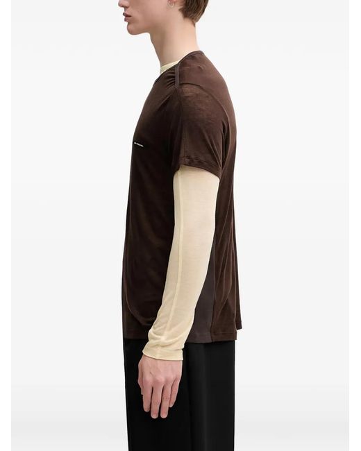 ANDERSSON BELL Black Brad Layered-Effect T-Shirt for men