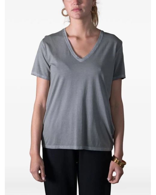 ANONYM APPAREL Gray Romy Faded V-Neck Short-Sleeve T-Shirt