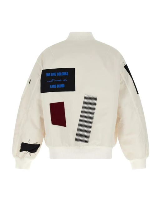 Undercover White Patch-Embellished Bomber Jacket for men