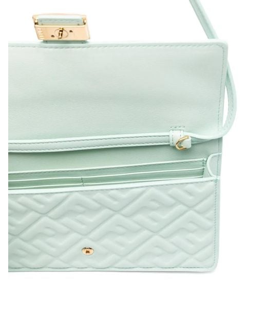 Fendi Blue Baguette Ff Shoulder Bag