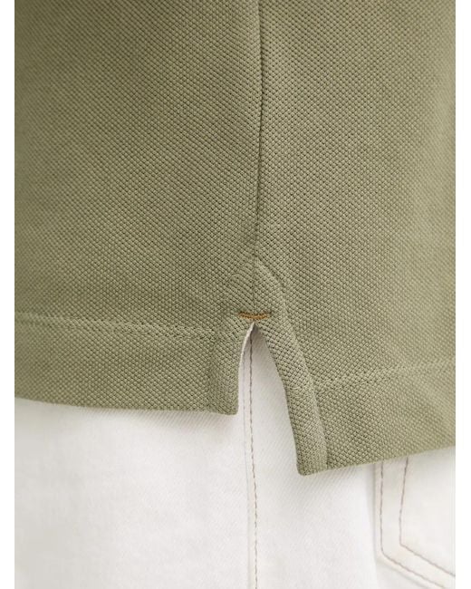 Aeronautica Militare Green Logo-Embroidered Tipped Polo Shirt for men