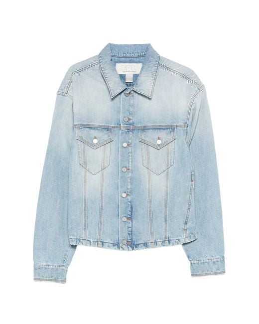 ERL Blue Flap-Pocket Denim Jacket