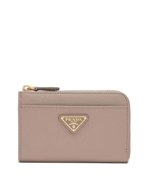 Prada Natural Triangle-Logo Keyring