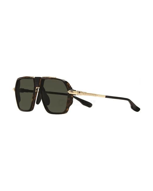 Chrome Hearts Black Sonnenbrille Mit Geometrischem Gestell