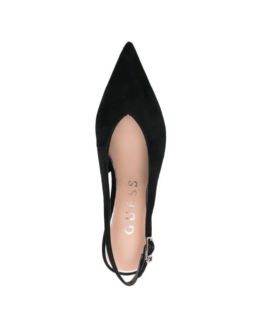 Guess Black Primo Suede Slingback Pumps
