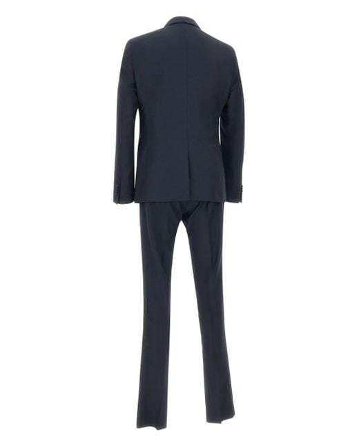 Corneliani Blue Wool Three-Piece Formal Suit for men