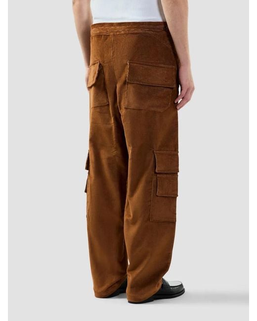 Gcds Brown Corduroy Straight-Leg Trousers for men