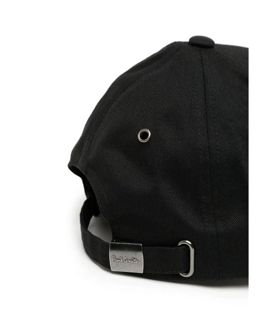 Paul Smith Black Zebra-Logo Baseball Cap