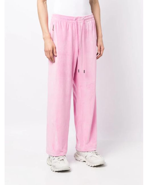 TEAM WANG design Pink Sparkles Straight-Leg Trousers