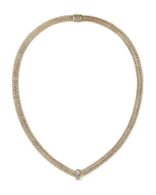 John Hardy Metallic 14K Icon Link Diamond Necklace