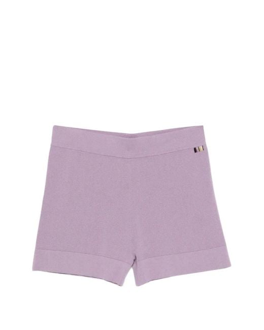 Extreme Cashmere Purple Nº450 Bummy Knitted Shorts
