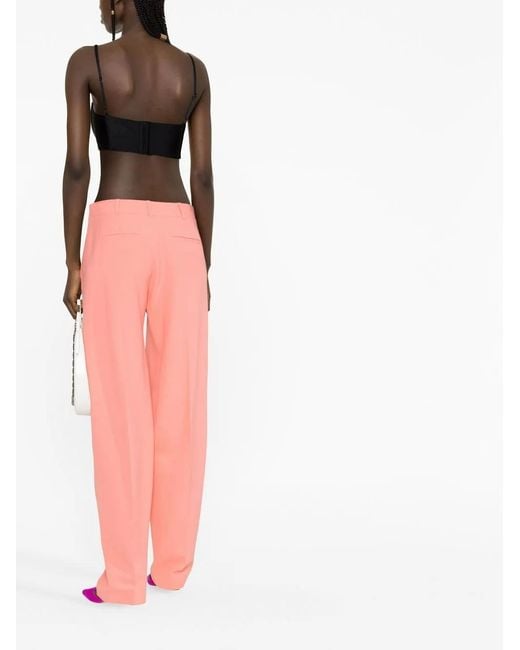 The Attico Broek Met Toelopende Pijpen in het Pink