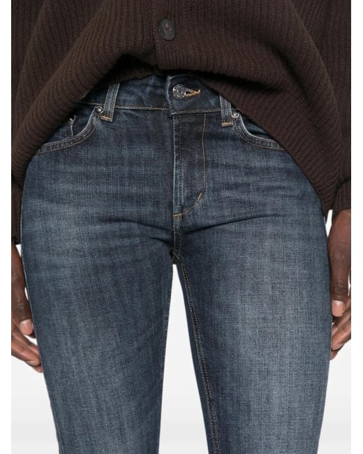 Dondup Blue Monroe Faded-Wash Skinny Jeans