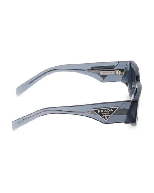 Prada Gray Triangle-Logo Sunglasses for men