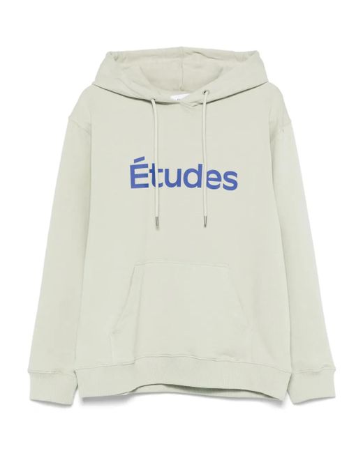 Etudes Studio White Logo-Print Hoodie for men