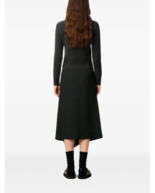 AMI Black Kaschmirpullover Mit Rundem Ausschnitt