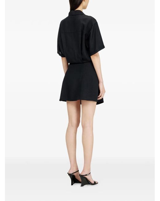 DIESEL Black Stall Tie-Front Mini Dress