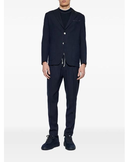 Eleventy Blue Buttoned Suit for men