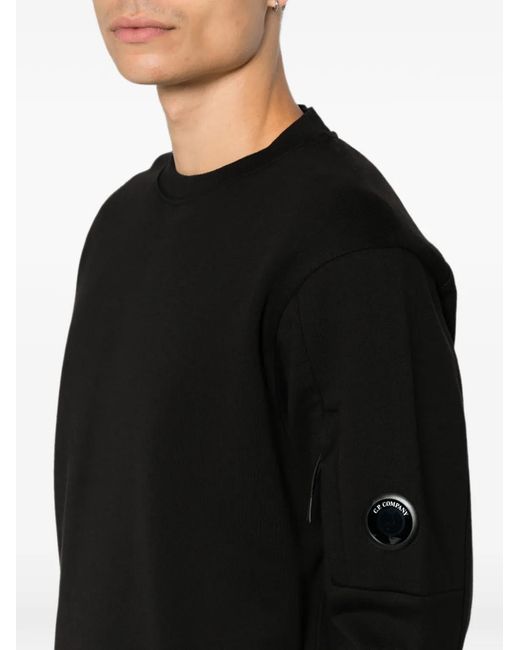 C P Company Black Crew-Neck Sweatshirt for men
