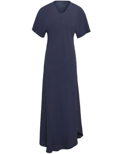 Vestido midi con cuello en V Uma | Raquel Blay de color Blue