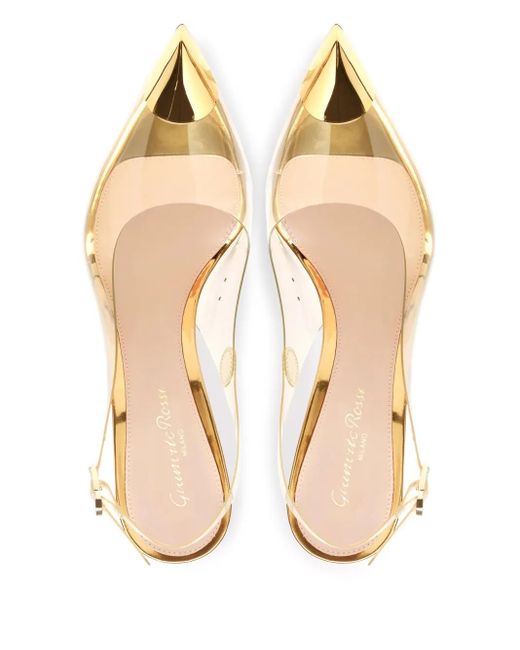 Gianvito Rossi Metallic "Diana" Glass And Metal High Heel Pump