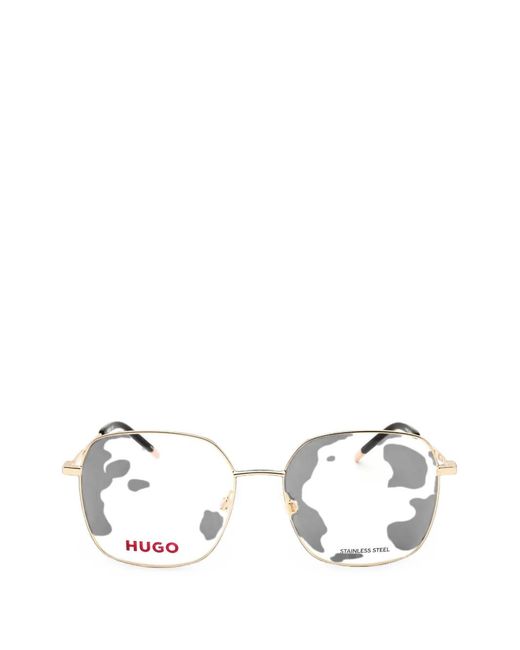 HUGO White Square-Frame Glasses
